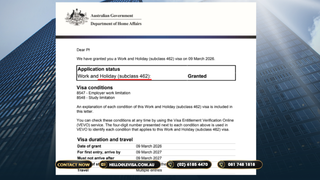 Tìm hiểu về visa 462 và cách nộp thành công 