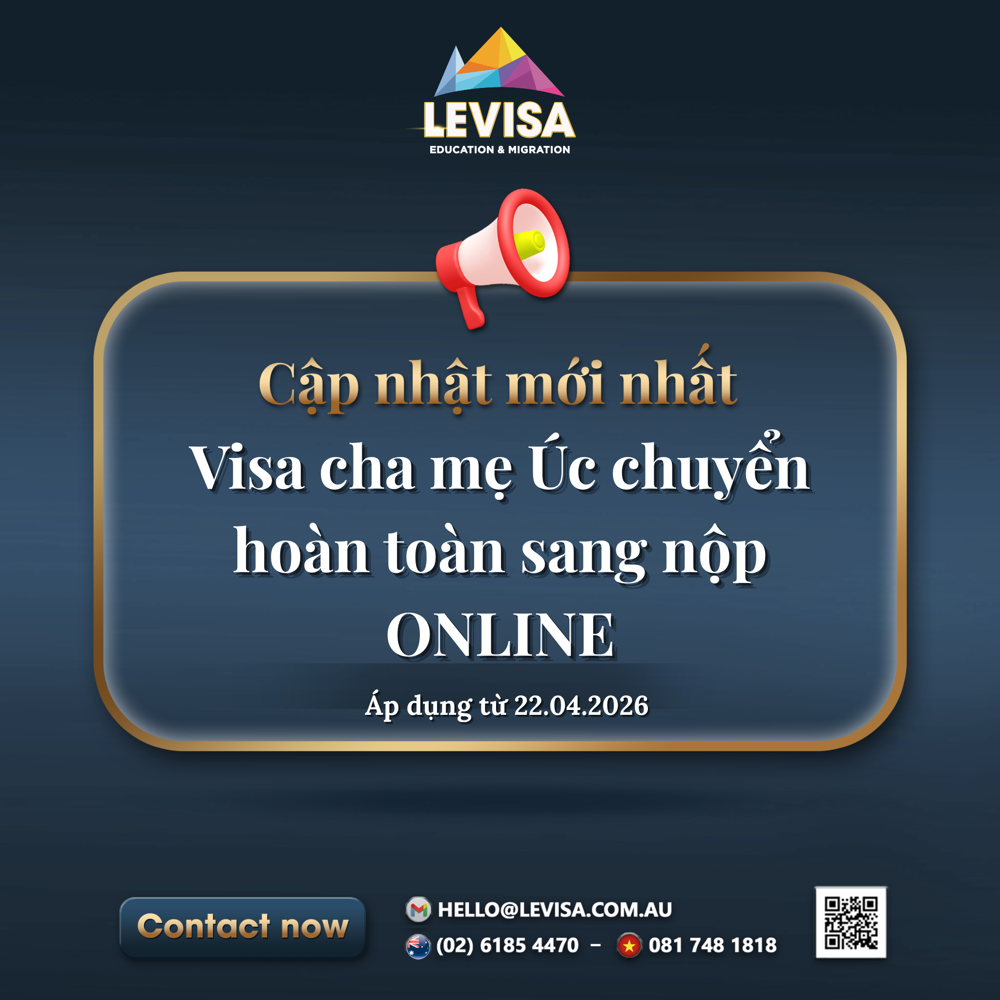 Visa cha mẹ Úc nộp online